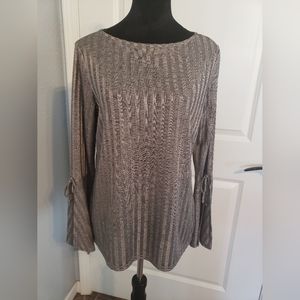 AGB Striped, Long-sleeve Blouse